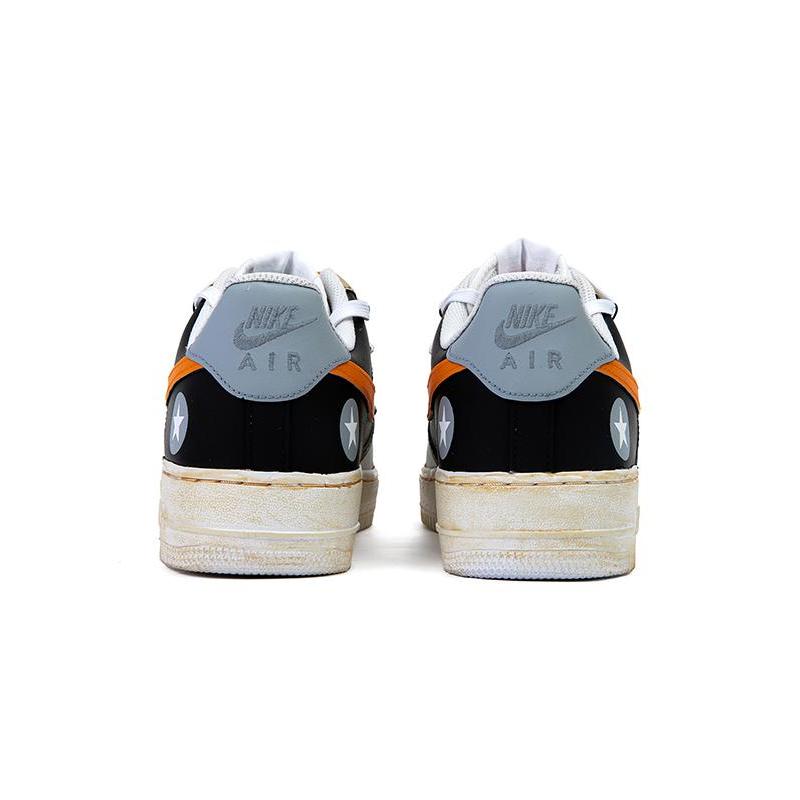 [Custom Men's military green camouflage deconstructed wind shoelaces]  Air Force 1 Skateboarding Shoes Men Low-top White