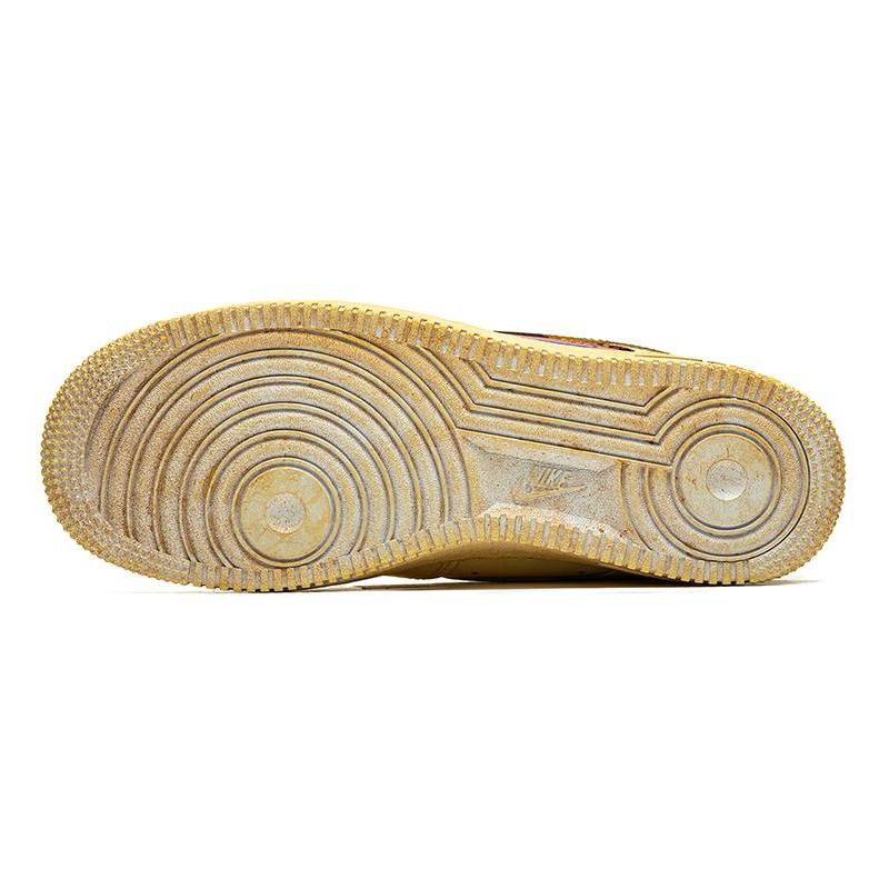 [Custom Men's striped coffee]  Air Force 1 Skateboarding Shoes Men