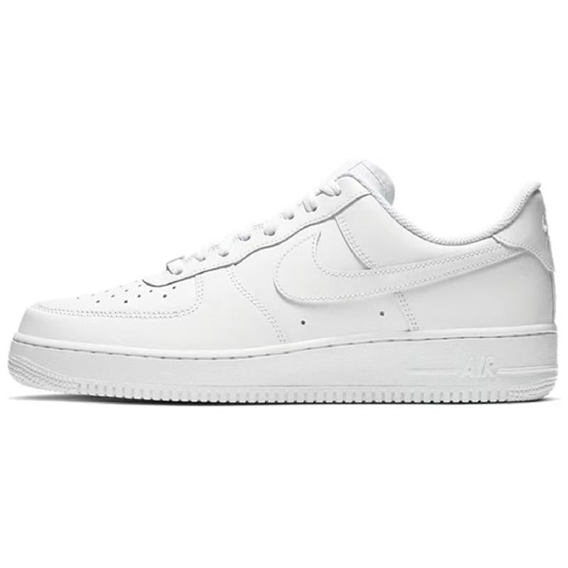 [Custom Men's vintage old newspaper in white and brown]  Air Force 1 Skateboarding Shoes Men Low-top Light Khaki