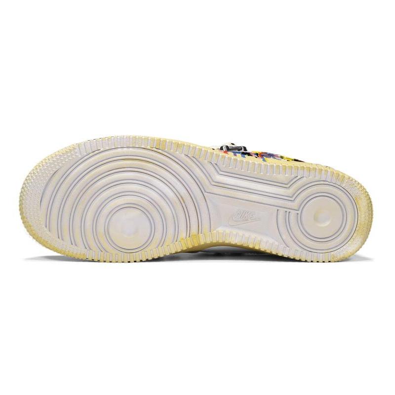 [Custom Men's tassels in white and black]  Air Force 1 Skateboarding Shoes Men Low-top White/Black