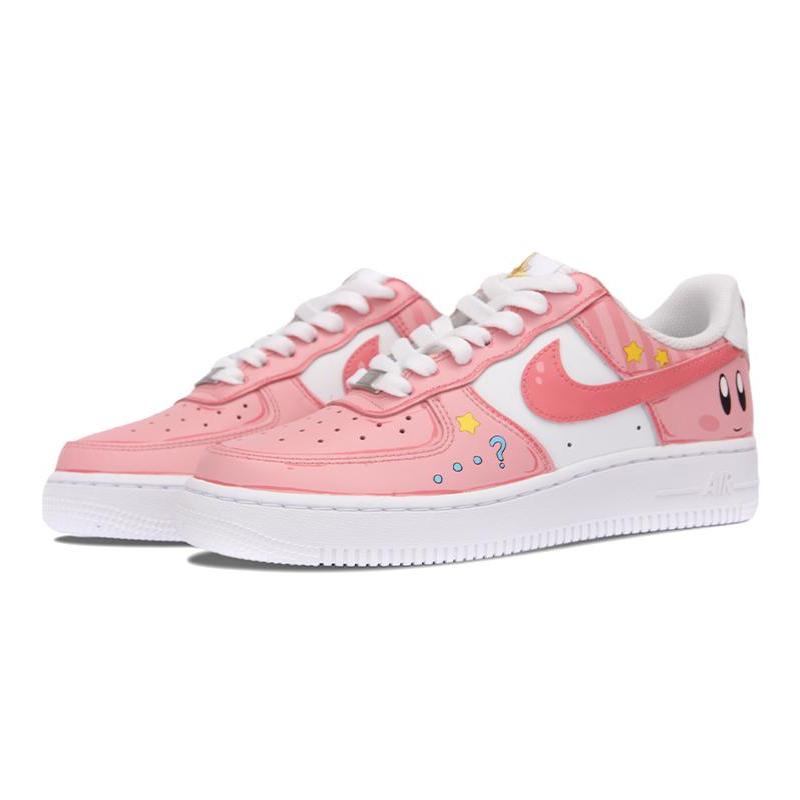 [Custom Men's Qixi Star Kirby pink]  Air Force 1 Skateboarding Shoes Men