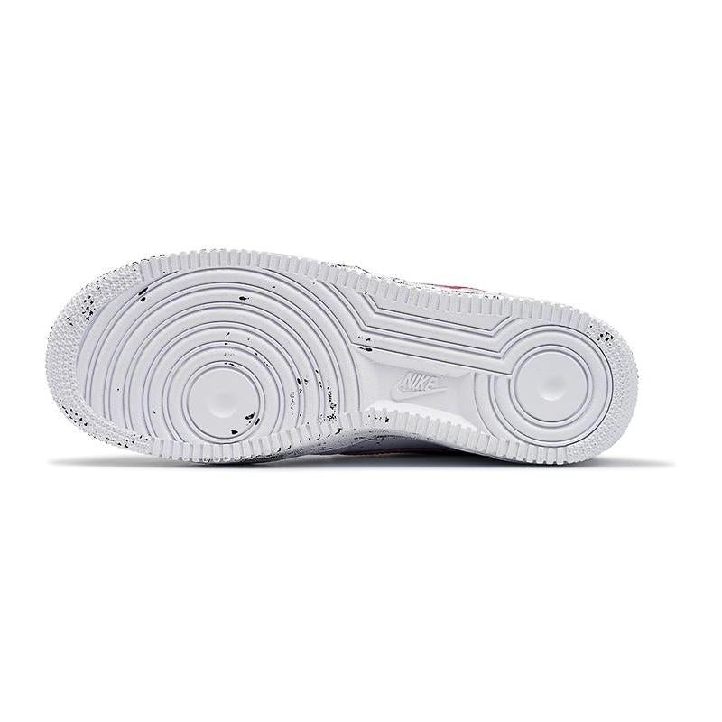 [Custom Black Venom L Black Red 3B24]  Air Force 1 Skateboarding Shoes Men Low-top Black/Varsity Red/White/Metallic Silver
