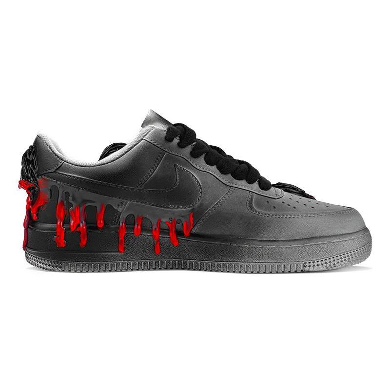 [Custom The male version of Cthulhu Venom is black and red]  Air Force 1 Skateboarding Shoes Men