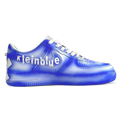 [Custom Men's Klein blue]  Air Force 1 Skateboarding Shoes Men Low-top White/Royal Blue/Fern Green