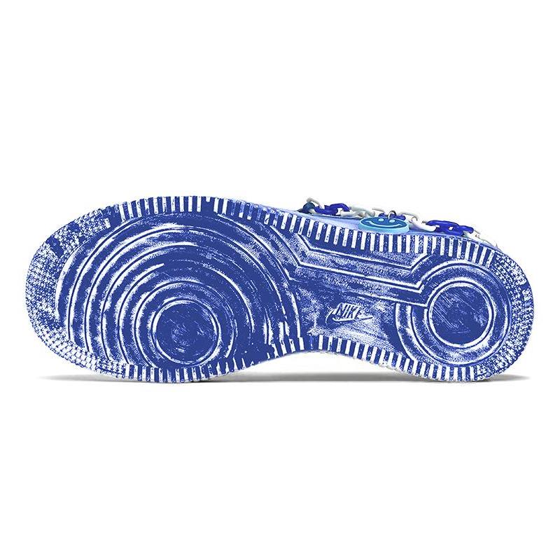 [Custom Men's Klein blue]  Air Force 1 Skateboarding Shoes Men Low-top White/Royal Blue/Fern Green