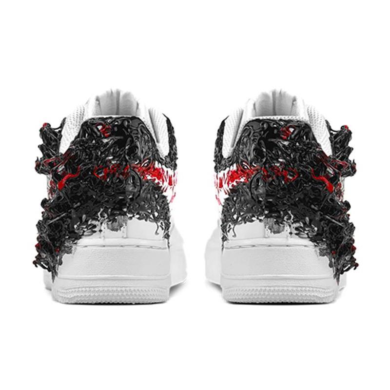 [Custom Male Marvel superhero Venom in black and red]  Air Force 1 Skateboarding Shoes Men