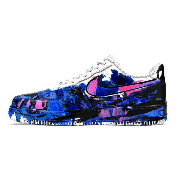 [Custom Men's blue and pink style] Male  Air Force 1 Low Skate shoes