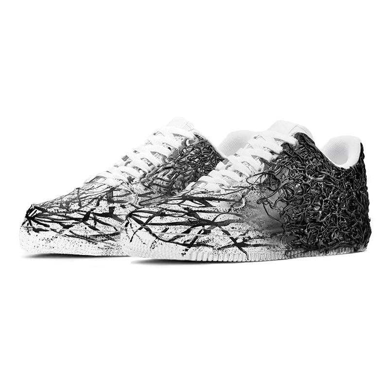 [Custom The male version of the darkened Venom]  Air Force 1 Skateboarding Shoes Men