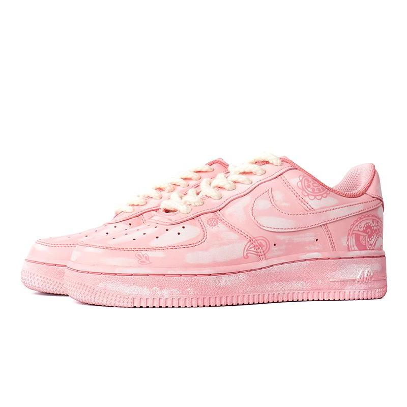 [Custom The cashew flower of the men's and women's scratch-off lottery is worn out]  Air Force 1 Skateboarding Shoes Unisex