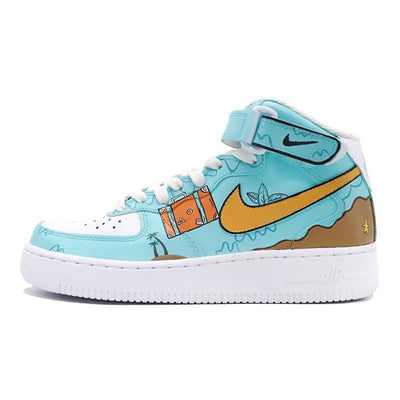 [Custom 520 Men's Tiffany Green South Coast]  Air Force 1 Skateboarding Shoes Men