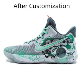 [Custom Mint bomb] Nike KD Trey 5 X Basketball Shoes Unisex Mid-top Cyan