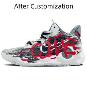 [Custom Lost in the mist] Nike KD Trey 5 Basketball Shoes Unisex Low-top Gray