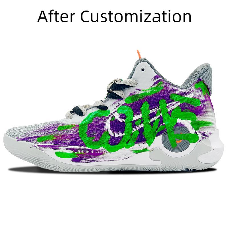 [Custom Purple is lost in the mist]  KD Trey 5 Basketball Shoes Unisex Low-top Purple
