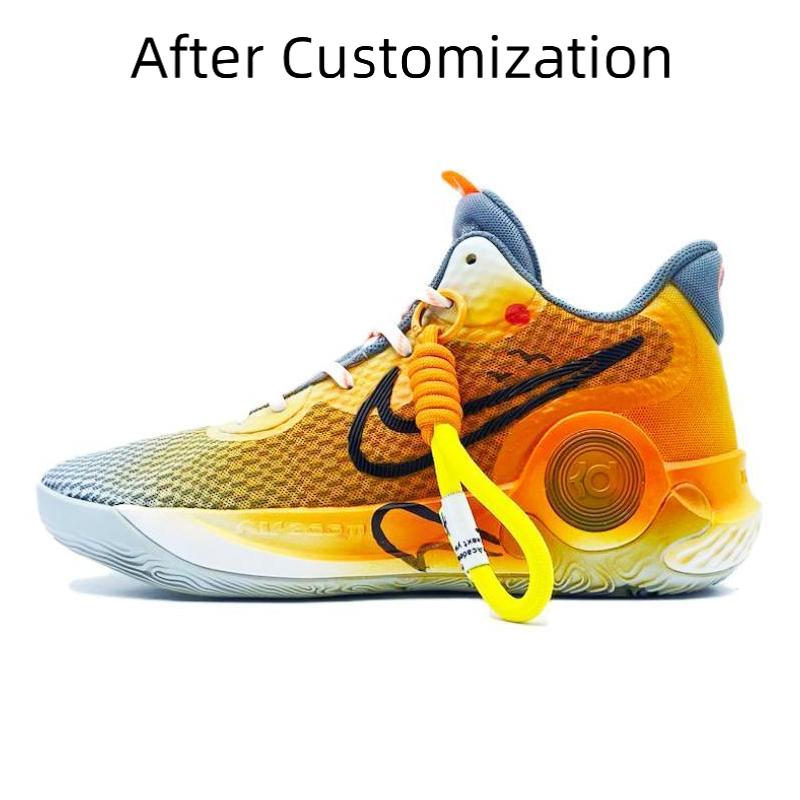 [Custom Sunset Coast]  KD Trey 5 IX Basketball Shoes Men Mid-top Yellow