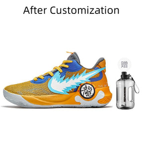 [Custom Wukong]  KD Trey 5 Basketball Shoes Unisex Mid-top Orange/blue