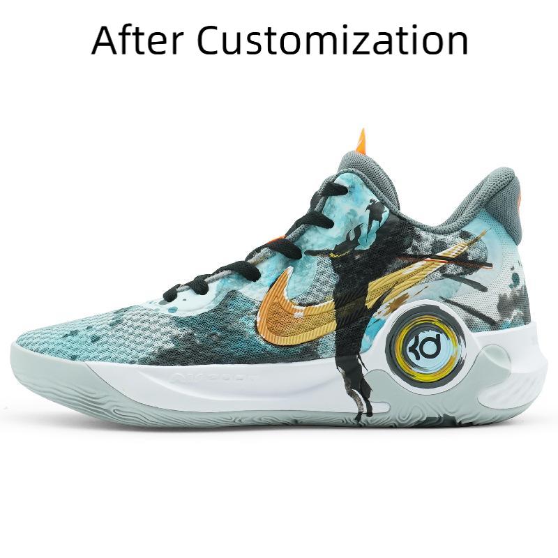 [Custom Phantom Wukong]  KD Trey 5 IX Basketball Shoes Unisex Low-top Black/Blue/Yellow
