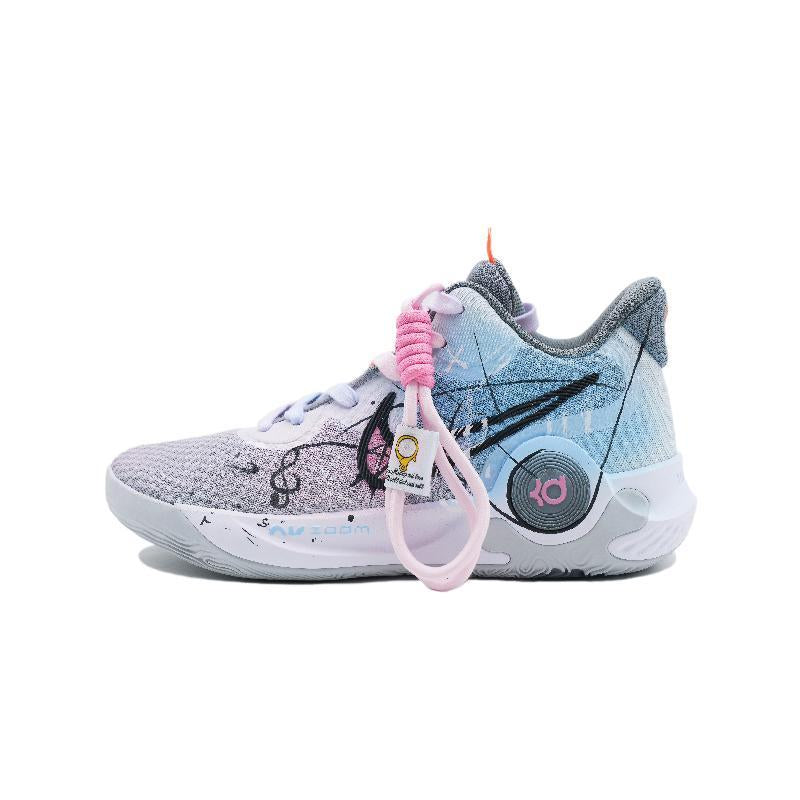 [Custom Carnival]  Trey 5 Basketball Shoes Unisex Mid-Top Pink/White