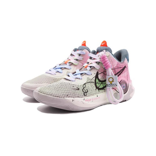 [Custom Carnival]  Trey 5 Basketball Shoes Unisex Mid-Top Pink