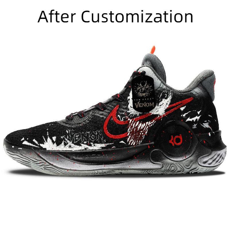 [Custom Devil Angel]  KD Trey 5 IX Basketball Shoes Unisex Mid-Top Red