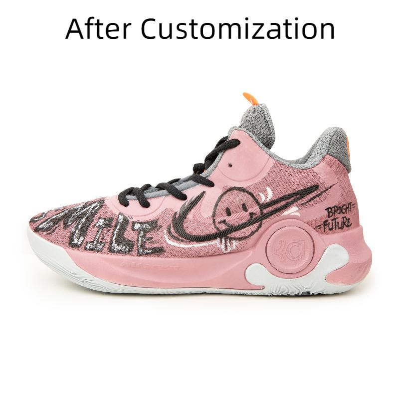 [Custom Xixiao]  KD Trey 5 IX Basketball Shoes Unisex Mid-Top White