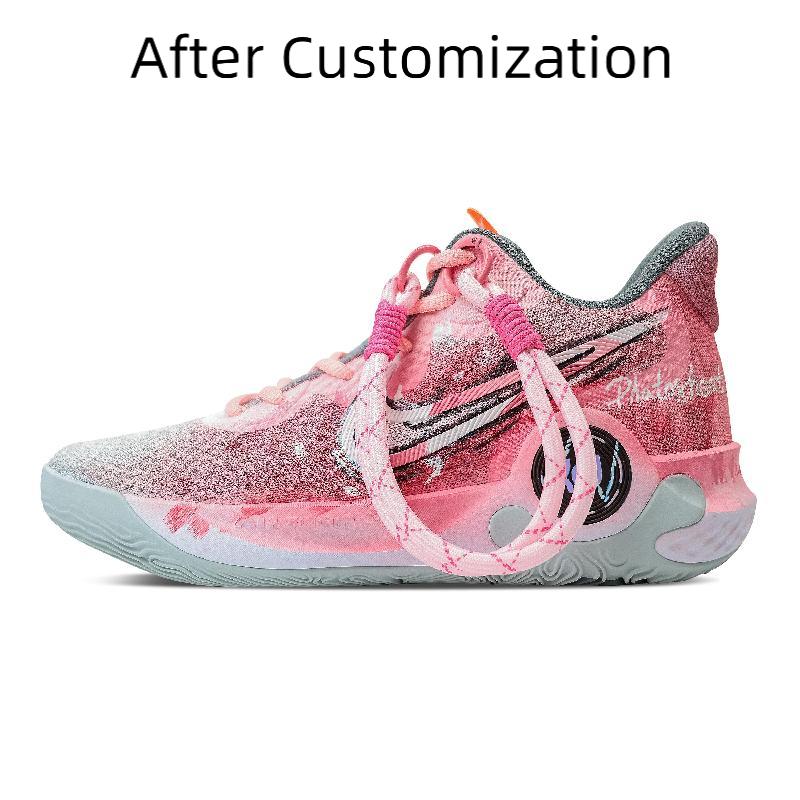 [Custom Soda and red pomelo]  KD Trey 5 IX Basketball Shoes Unisex Mid-Top Pink