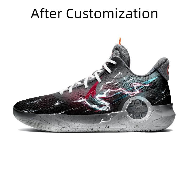 [Custom The Legend of Twin Cities]  KD Trey 5 IX Basketball Shoes Unisex Mid-Top White, Black, Gray, Blue