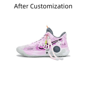 [Custom Male style: Agile and Lively Wind Shadow]  KD Trey 5 IX Basketball Shoes Unisex Mid-top Purple