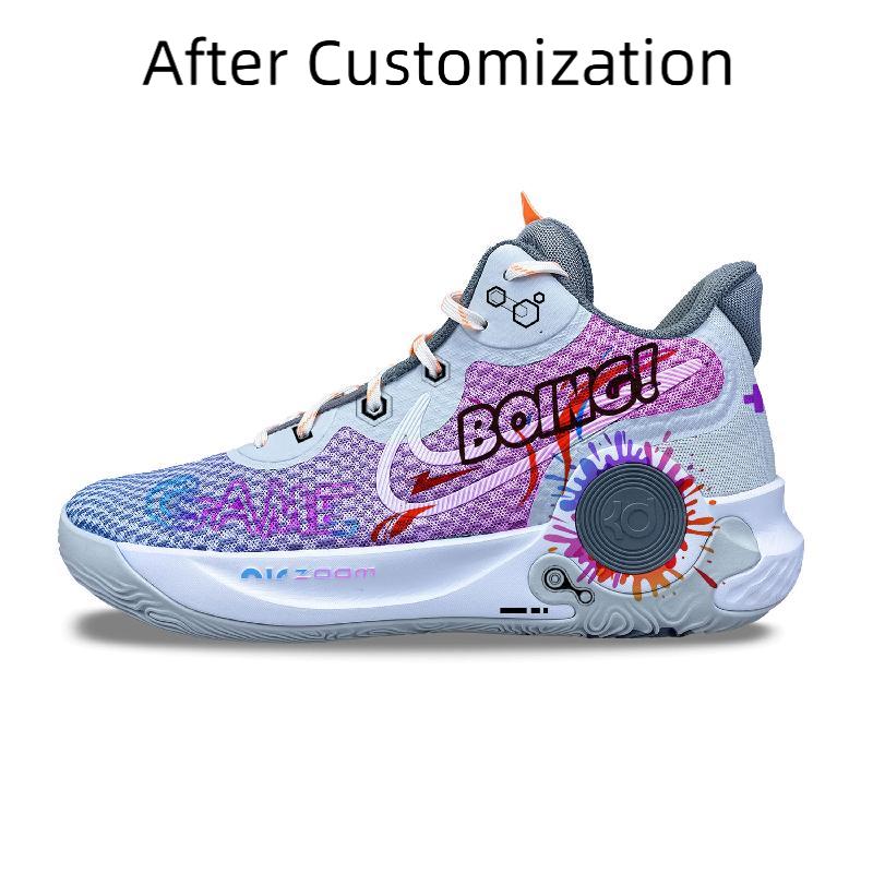 [Custom Whimsical imagination]  KD Trey 5 IX Basketball Shoes Unisex Mid-Top Purple