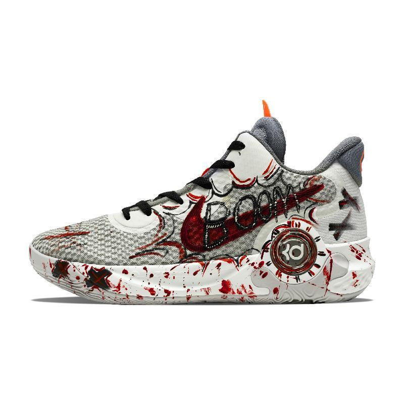 [Custom Blood-colored memories for both men and women]  Trey 5 Basketball Shoes Unisex Mid-Top Black