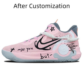 [Custom Unparalleled beauty]  KD Trey 5 IX Basketball Shoes Unisex Mid-Top Pink/Black