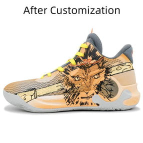 [Custom The Legend of Sun Wukong for both men and women]  Trey 5 Basketball Shoes Unisex Mid-Top Orange/Black