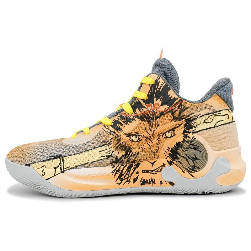 [Custom The Legend of Sun Wukong for both men and women]  Trey 5 Basketball Shoes Unisex Mid-Top Orange/Black