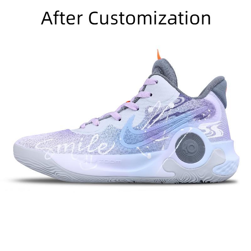 [Custom Zero Gravity]  KD Trey 5 IX Basketball Shoes Unisex Mid-Top Blue