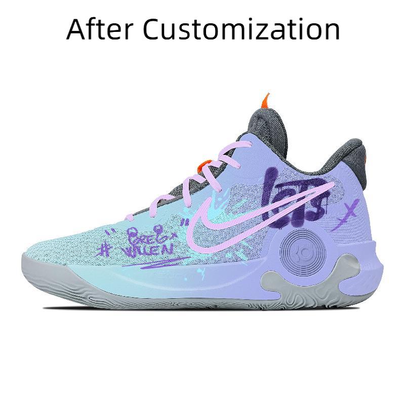 [Custom Unisex fashion fantasy]  KD Trey 5 IX Basketball Shoes Unisex Mid-Top Blue/Purple
