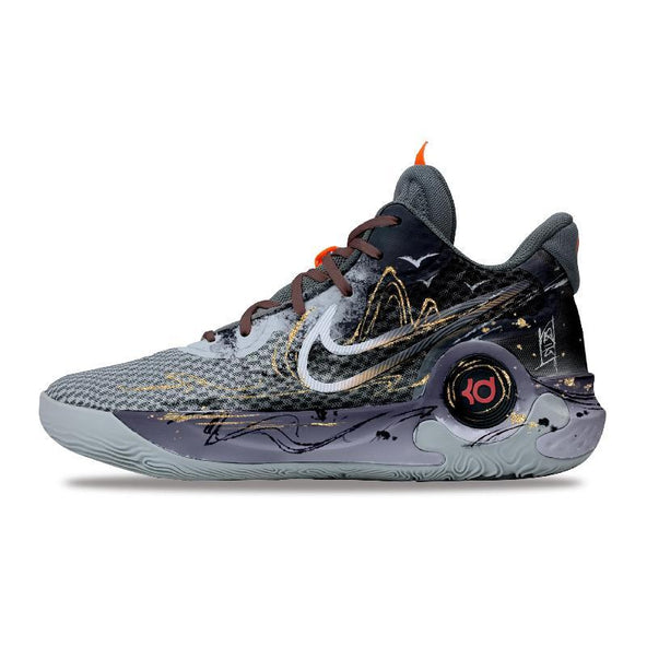 [Custom Unisex Storm Decision]  KD Trey 5 IX Basketball Shoes Unisex Mid-Top Black/Gray/Gold