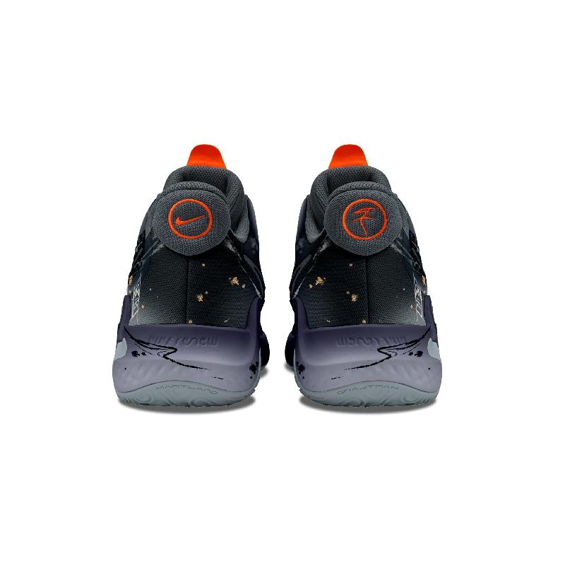 [Custom Unisex Storm Decision]  KD Trey 5 IX Basketball Shoes Unisex Mid-Top Black/Gray/Gold
