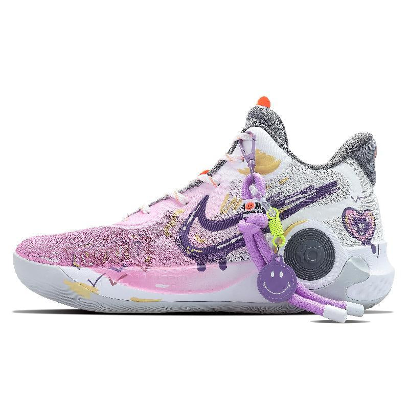 [Custom Neon Spaces for men and women]  KD Trey 5 IX Basketball Shoes Unisex Low-top Pink