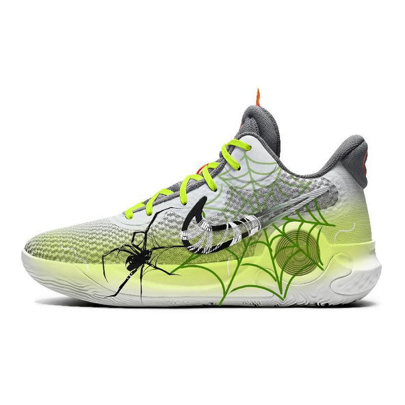 [Custom Unisex violent spiders]  KD Trey 5 IX Basketball Shoes Unisex Mid-Top Grey/Green/Black/White