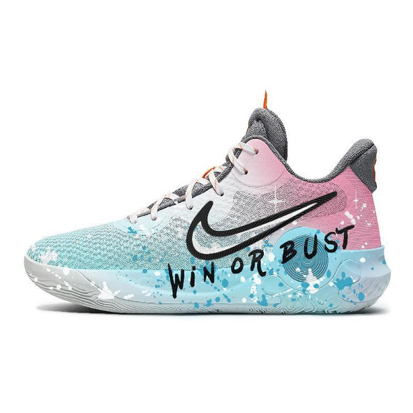 [Custom The same type of observer for men and women]  KD Trey 5 IX Basketball Shoes Unisex Mid-Top Blue/pink/black/white/gray