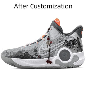 [Custom The Phantom of the Bat for men]  KD Trey 5 IX Basketball Shoes Unisex Mid-top Black