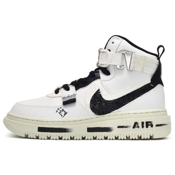 [Custom Female snake skin black and white]  Air Force 1 Skateboarding Shoes Women's