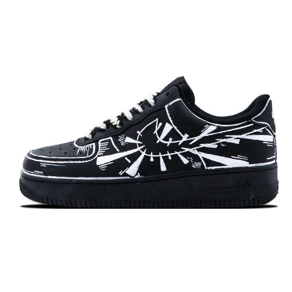 [Custom Racing]  Air Force 1 Skateboarding Shoes Women's Low-top White