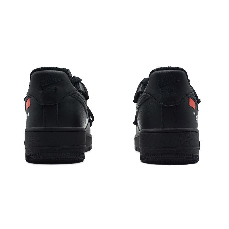 [Custom Women's black and white checkered style]  Air Force 1 Skateboard Shoes Women's Low-Top Black/White