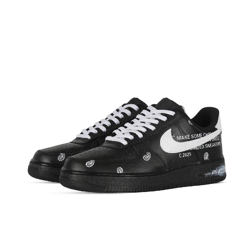 [Custom The origin of the female style]  Air Force 1 Origin Slip-Resistant Coverage Low-Top Skateboard Shoes Women's Black