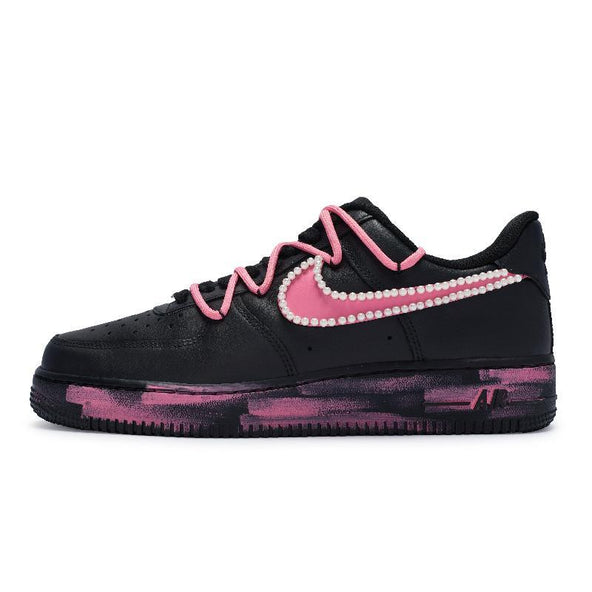 [Custom A female black sugar hot girl]  Air Force 1 Skateboarding Shoes Women's Low-top Pink