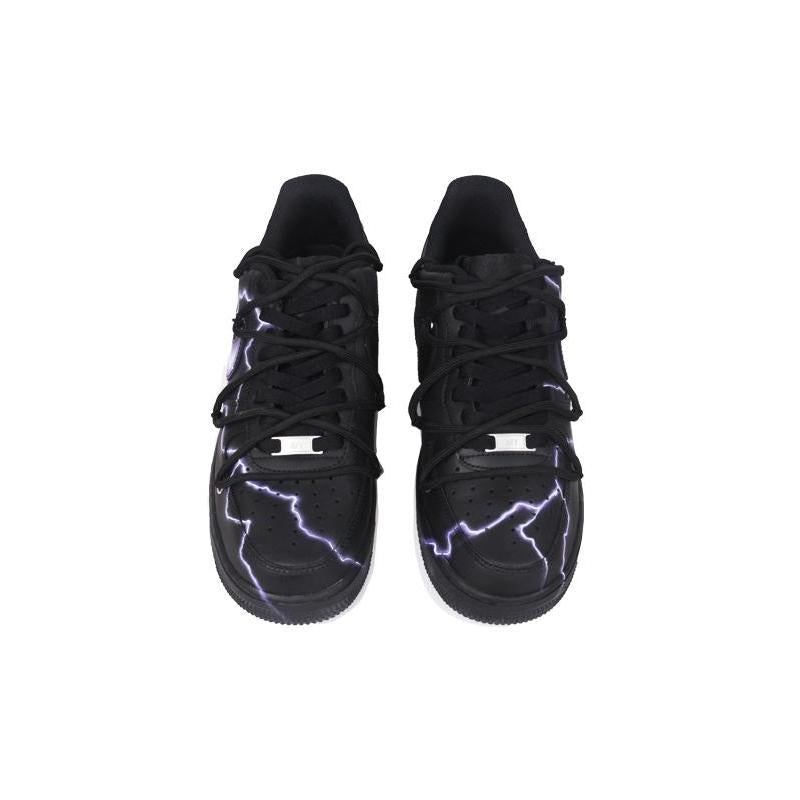 [Custom Spray-painted women's style with a lightning theme]  Air Force 1 Skateboarding Shoes Women's
