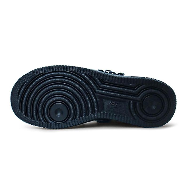 [Custom Women's electric silver chain]  Air Force 1 Skateboarding Shoes Women's Low-top Black/Sliver