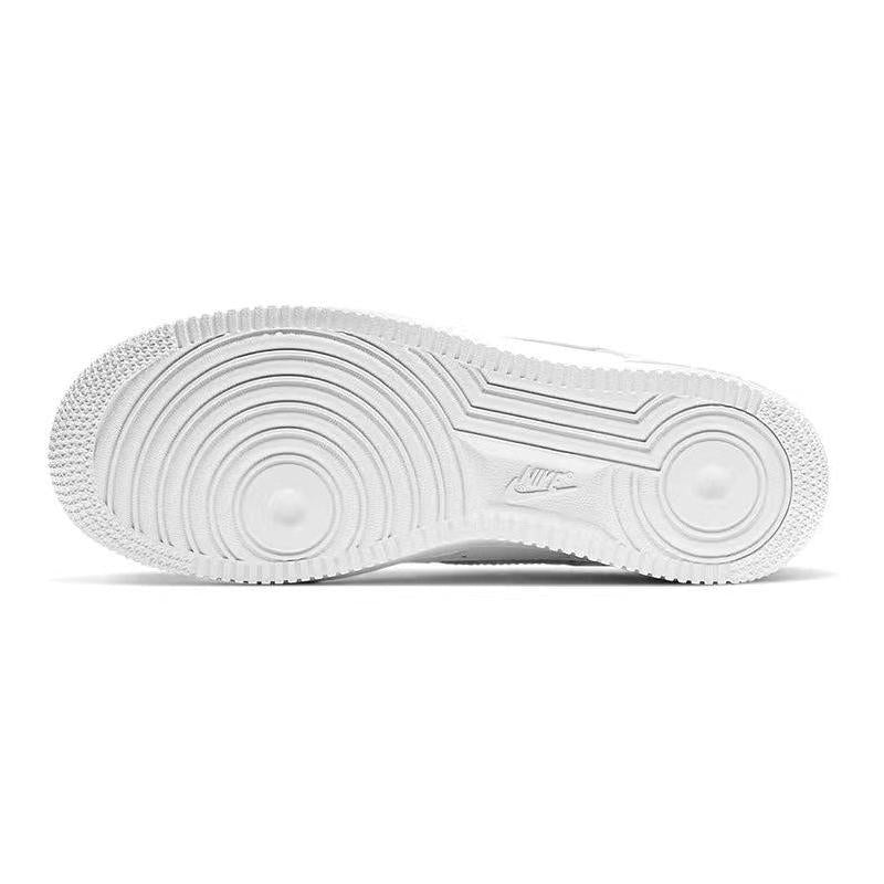[Custom The dragon is flying and the phoenix is dancing]  Air Force 1 Skateboarding Shoes Women's Low-top White/Brown