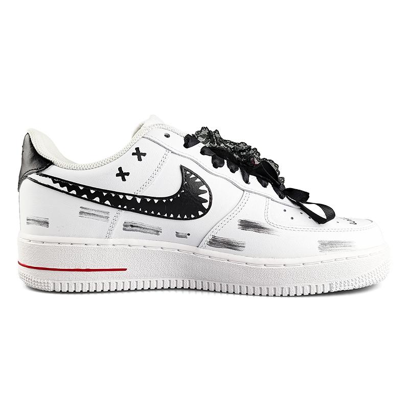 [Custom Gothic skeleton graffiti E]  Air Force 1 Skateboarding Shoes Women's