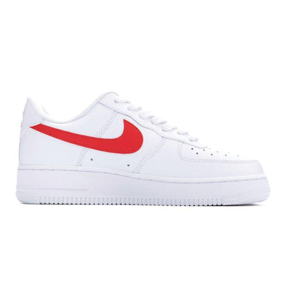 [Custom Red rose]  Air Force 1 Skateboarding Shoes Women's Low-top Red/Black